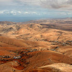 vue aérienne de l'île de Fuerteventura