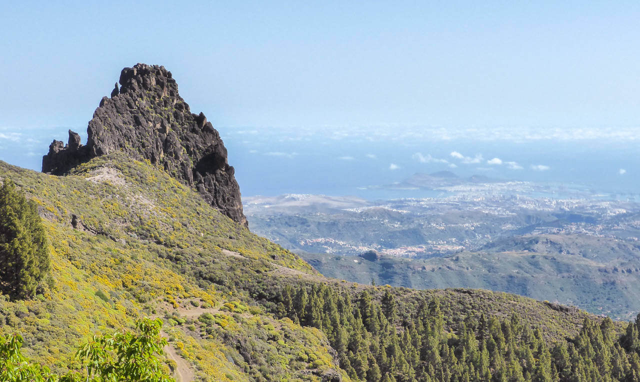 sentier au dessus de la mer sur La Palma