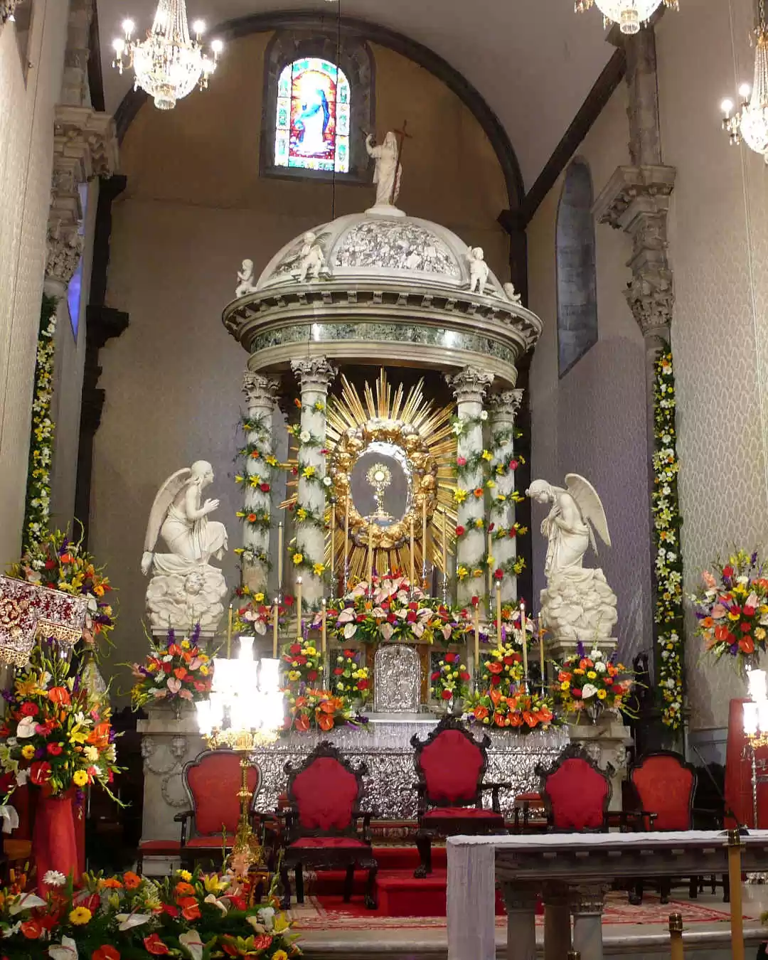 église décorée. La Orotava, Tenerife