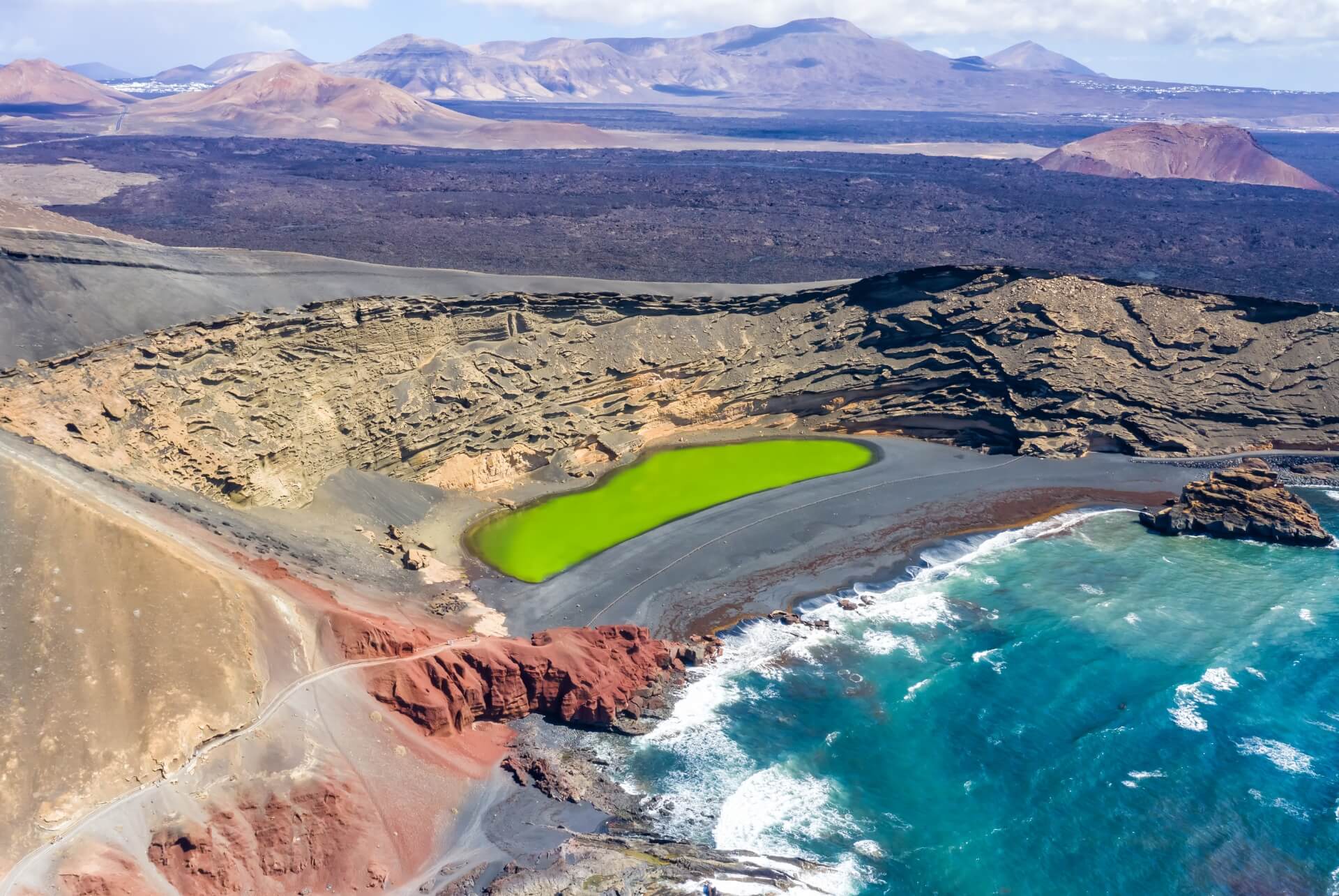 charco de los clicos lagune verte lanzarote
